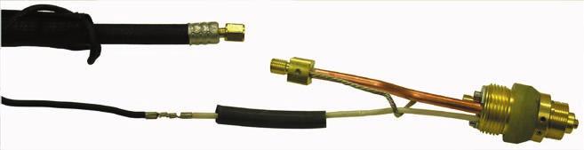 Apply heat to form the tubing to the connection, ensuring that the connection is completely insulated. (Several layers of electrical tape can also be used in place of heatshrink tubing if desired).