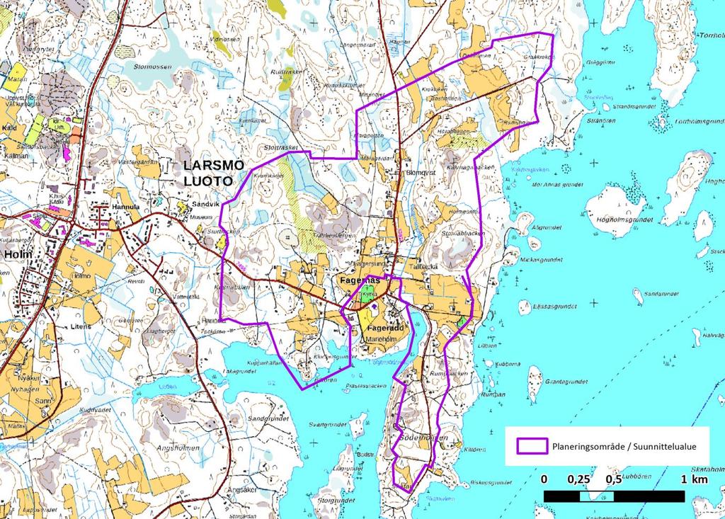 2 (11) Kuva 1. Suunnittelualueen sijainti. 4 SUUNNITTELUN LÄHTÖKOHDAT 4.1 Suunnittelualueen nykytila 4.1.1 Yhdyskuntarakenne, väestö ja palvelut YKR-luokituksessa (ympäristöhallinnon yhdyskuntarakenteen seurantaohjelma) suunnittelualue on luokiteltu kyläalueeksi sekä maaseuduksi.