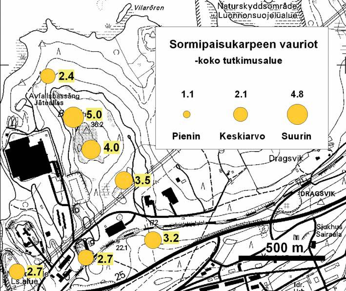 Liite 2. Ilmanlaadun bioindikaattoriseuranta Tammisaaressa IDO Kylpyhuoneet Oy:n ympäristössä IDO Kylpyhuoneet Oy:n Tammisaaren tuotantolaitoksen lähiympäristössä sijaitsi seitsemän havaintoalaa.