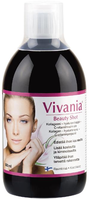 Ihon kauneudeksi VIVANIA BEAUTY SHOT Tehokas nestemäinen kollageeni + hyaluronihappo + C-vitamiini ihon kauneudeksi.