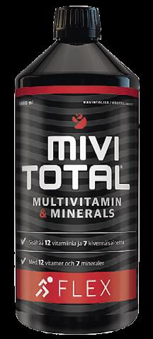 Nestemäinen monivitamiini MIVITOTAL PLUS TAI FLEX Mivitotal on yksi markkinoiden