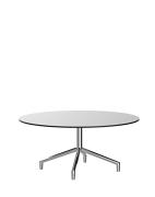 Round tables are available with standard sizes. Table can be implemented with oval shapes top too. Addition to standard height, OPTION table is available as low sofa table or high bar table.