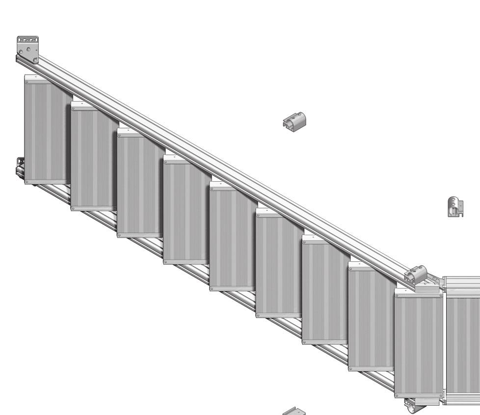 Installing handrail/platform / Montering af håndliste/gelænder / Montera ledstänger/räcken / Montere rekkverk/gelender / Kaiteen