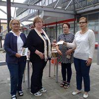 Yhdistys sai Salon Seiskan järjestäjiltä/ Salon Yrittäjänaisten yhdistykseltä lahjoituksen 1000.