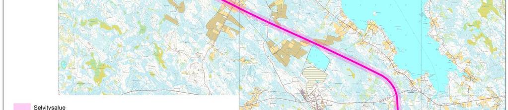 2 Tutkittavan voimajohtoreitin tekniset ratkaisut Uusi voimajohto sijoittuu koko matkaltaan Vuolijoen sähköasemalta hankealueelle olemassa olevan Fingrid Oyj:n 400 kv voimajohdon yhteyteen.