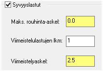 34 MASTERCAM 2017 / Kahden eri kiinnittimissä olevan kappaleen työstö 10 Anna 75.0 Sivusiirron prosentiksi. 11 Valitse Syvyyslastut-sivu.