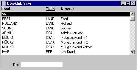 ldine moodul - Objektide register Kasuta kindlasti Objekte ja ObjektitŸŸpe ning erinevaid aruandeid. See annab Sulle alati hea Ÿlevaate firma hetkeseisust!
