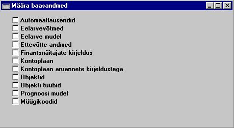 Kirjete kontroll Baasandmed Isik Ctrl-Enter Isikute register, ldine moodul Vahemik Alfabeetiline Sisesta Isiku initsiaalid (v i initsiaalide vahemik), kelle kohta aruannet soovid.