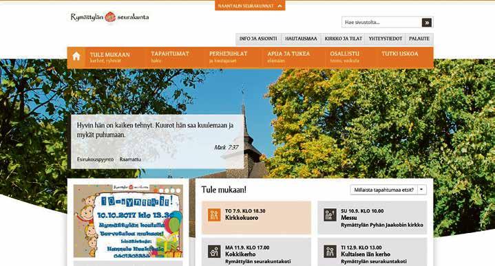 Lukkari odottaa verkossa Naantalin seurakuntayhtymälle sekä Merimaskun ja Rymättylän seurakunnille on rakennettu vuoden ajan uusia verkkosivuja, jotka julkaistiin syyskuun alussa.