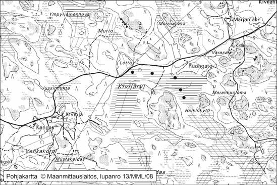 Kankaanpäässä tutkitut suot ja niiden