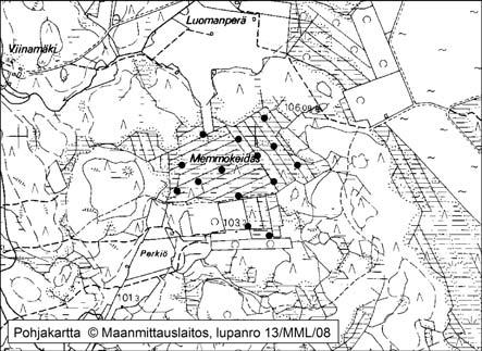 Kankaanpäässä tutkitut suot ja niiden turvevarat. Osa 3 26. Memmokeidas Memmokeidas (kl.