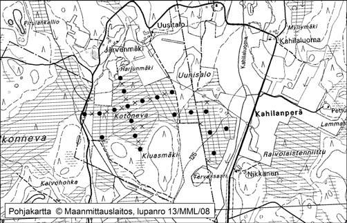 Tapio Toivonen ja Onerva Valo 38. Kotoneva Kotoneva (kl. 2211 02, x = 6870,6, y = 2428,1) sijaitsee noin 23 km Kankaanpään keskustasta koilliseen, osittain Jämijärven puolella.