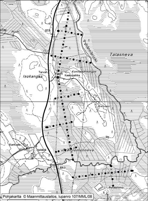 Pyhännällä tutkitut suot ja niiden turvevarat, Osa 1 vina suotyyppeinä ovat eri kehitysasteilla olevat tupasvilla- ja pallosararäme.