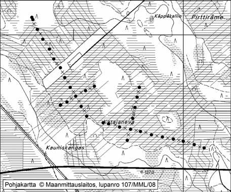 Tapio Toivonen ja Teuvo Herranen 33. Katajaneva Katajaneva (kl. 3413 05, x = 7114,2, y = 3474,4) sijaitsee noin 7 km Pyhännän keskustasta itäkoilliseen Kokkola-Kajaani -autotien pohjoispuolella.