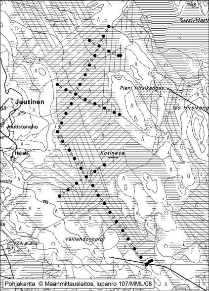 Tapio Toivonen ja Teuvo Herranen 52. Kotineva Kotineva (kl. 3413 07, x = 7106,0, y = 3484,0) sijaitsee noin 19 km Pyhännän keskustasta itään Juutisen kylän itäpuolella. Suo rajoittuu moreenimaastoon.