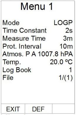 8.4. Mittaus LOGP-toiminnolla (Tietojenkeruukäytännöt) LOGP-mittaus on käytettävissä paine-eroanturilla, kuumalanka-anemometrillä ja vetoanturilla.