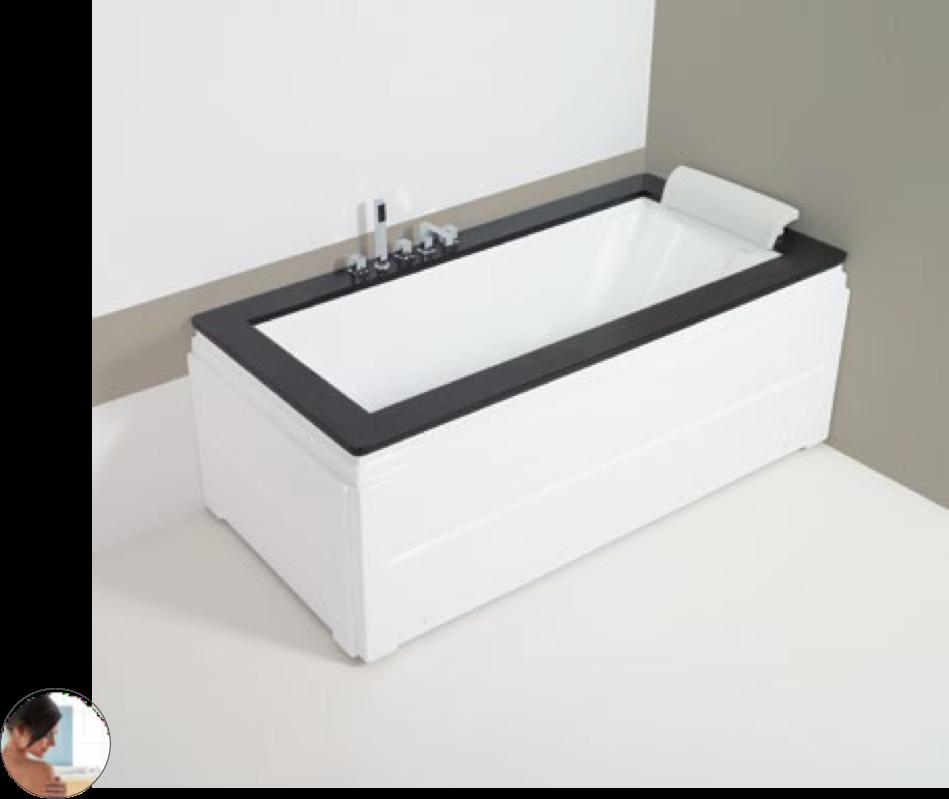 NERA 185 90 72,5 cm 285 l BASIC 4 mm paksu akryyliallas POLI-MAX vahvistus allaskuorelle Säätöjalat Poistoputki