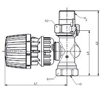 15 Rp 1/2 R 1/2 - - 29 58 27 61 112 27 30 Malli RA-DV DN20 suora- ja kulmaventtiili / RA 2990 -anturi ISO 7-1