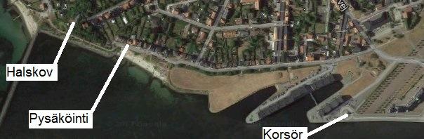 Etsiessäsi Halskovin majakkaa, pysäköi kadun päähän, jatka