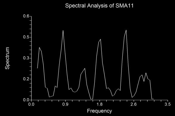 Autocorrelation Report Variable SMA11 (0,0,12,1,0) Autocorrelation Plot