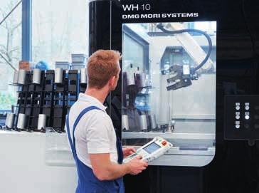 DMC 65 monoblock ja pyörövarasto RS6 pyörövarasto rs6 6 lavaa järjestelmässä Täydellinen pääsy työtilaan, latausasemaan ja työkalujen asetusasemalle Minimaalinen, vain 21 m²:n lattiapinta-ala