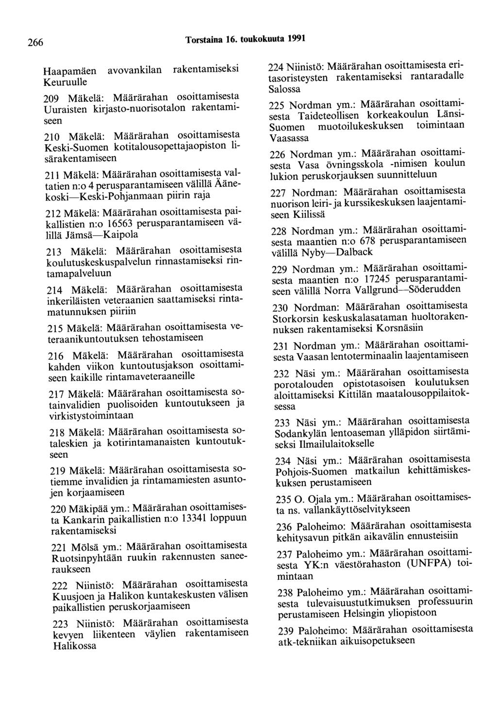 266 Torstaina 16.