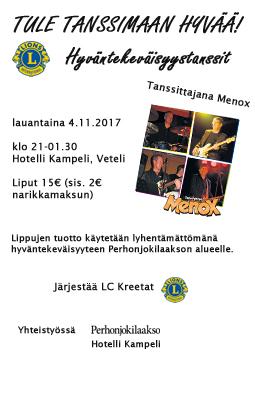ISSE TIEDOTTAA - Hotelli Kampelissa 4.11. American buffet - Vanhalla Meijerillä Isänpäivänä 12.11. Juhlabrunssi Tervetuloa Vetelin Erän hirvipeijaisiin lauantaina 11.11.2017 klo 11.