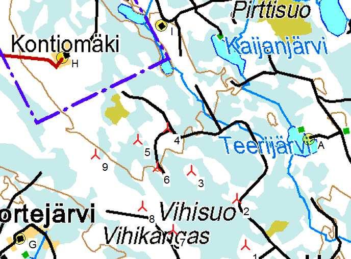 Project: 8K Karstula_Vihisuo SHADOW - Main Result Calculation: Karstula Vihisuo V126 x 9 x HH160 201602 "real case, forest 20-20-15" Assumptions for shadow calculations Maximum distance for influence