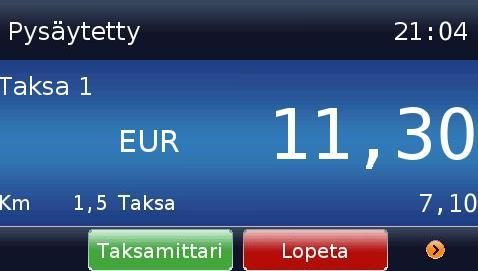 Oma laskutus tapahtuu syöttämällä asiakastiliksi 99. Lisämaksut 1. <PYSÄYTÄ> 2. <LISÄT> 3. Lisää halutut lisämaksut 4.