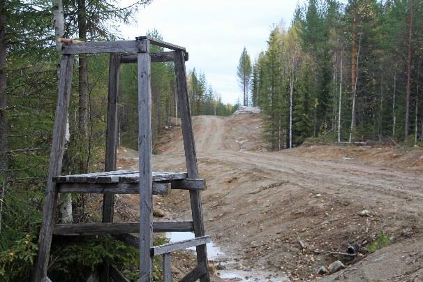 Sitä vasemmalle pääsee T-risteyksessä kääntymään vanhemmalle metsäautotielle