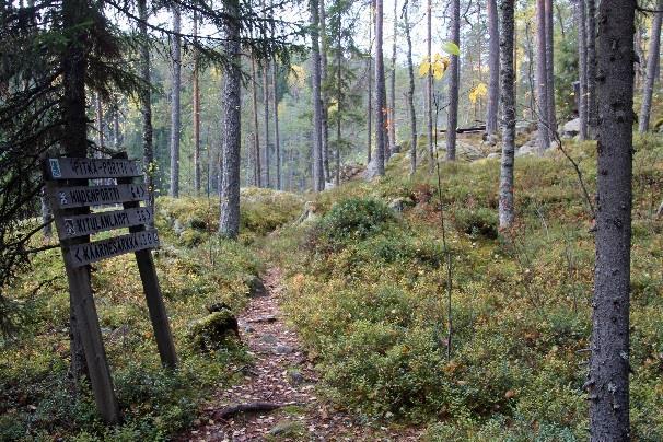 Käärmesärkän ja koko Hiidenportin polut ovat erittäin kivisiä ja