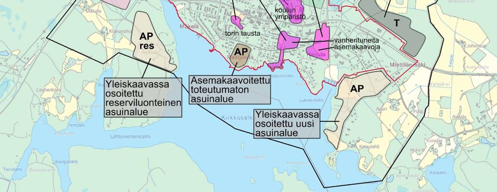 Yleiskaava-alueen rajaus ja kaavasuunnittelussa huomioon otettavia lähtökohtia (nykyisen yleiskaavan tavoitteita ja siihen sekä asemakaavaan kohdentuvia muutostarpeita) 3 Yleiskaavan tavoitteita Nyt