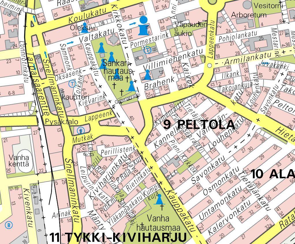 12 4. Kauppakatu Väinölänkatu Kauppakatu - Väinölänkatu Liittymässä tapahtui vuosina 2009 2013 3 onnettomuutta, joissa loukkaantuneita ihmisiä on ollut 3 kpl.