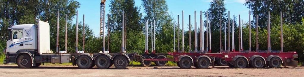 55 Vertailumateriaalia Ketosen Kuljetus Oy:n HCT-yhdistelmälle kerätään yrityksen normaalikokoisella, kuvassa 5.4 näkyvällä puutavara-ajoneuvoyhdistelmällä.