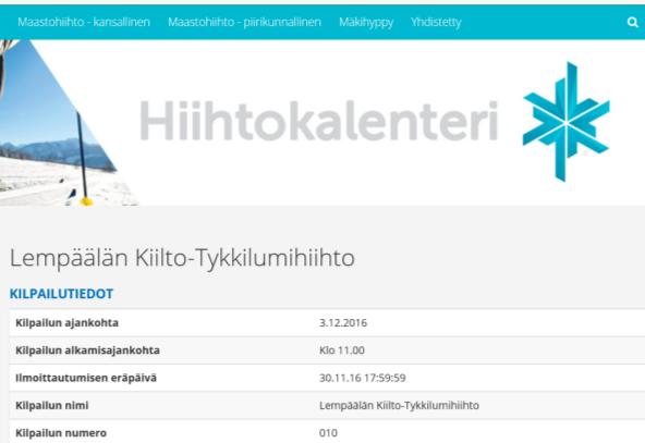 Pääyhteistyökumppanuus Kilpailuyhteistyö Lempäälän Kansallisten hiihtokilpailuiden tai piirikunnallisten nuorisohiihtojen kilpailusarjan yhden osakilpailun (3 kpl) nimeäminen yrityksen nimellä