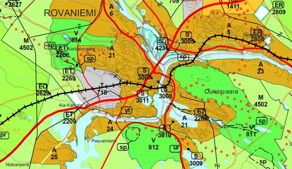 FCG SUUNNITTELU JA TEKNIIKKA OY Loppuraportti 4 (36) 31.5.2017 2 TARKASTELU- JA SUUNNITTELUALUEEN NYKYTILANNE 2.