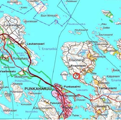 SAVONLINNAN KAUPUNKI PURUVEDEN RANTAYLEISKAAVAN MUUTOS PUNKAHARJU, ENANNIEMI EHDOTUS SELOSTUS Teknisen