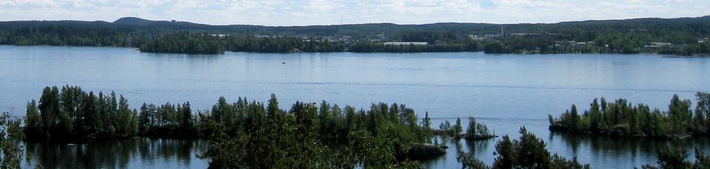 Näkymä Pyynikinharjulta Härmälänrannan suuntaan voimakkaasti zoomattuna.