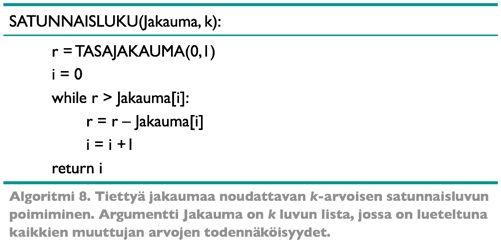 Jos ollaan esimerkiksi poimimassa yhtä autoesimerkin monikkoa, voidaan ensin poimia muuttujan A = "Akussa on virtaa" arvo, joka olkoon 1, jos vastaava tapahtuma tapahtuu ja 0 muuten.