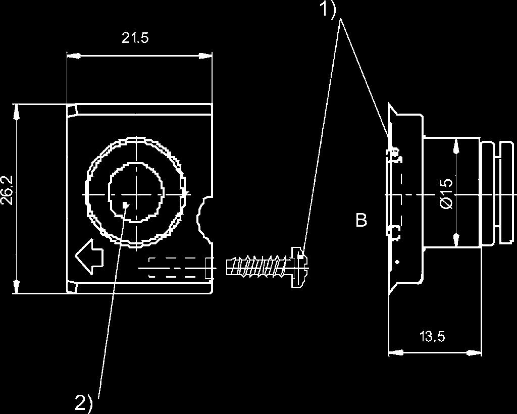 toimitukseen 2) Pistokeliitäntä Ø 8x1 Materiaalinumero Tyyppi Ympäristön lämpötila min.