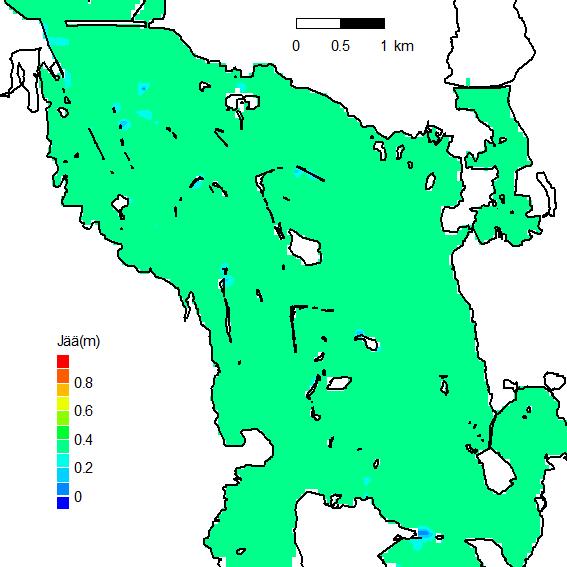 jää ilman lämpöpäästöä jää lämpöpäästöllä jää muutos lämpötila