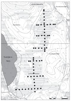 Matti Maunu, Jukka Räisänen ja Timo Hirvasniemi 11. Lehdonaapa Lehdonaapa (kl. 3641 05 x = 7419,0, y = 3516,2) sijaitsee noin 16 km Kemijärven keskustasta luoteeseen.