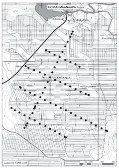 Matti Maunu, Jukka Räisänen ja Timo Hirvasniemi 17. Hoikanmaanaapa Hoikanmaanaapa (kl. 3641 08, x = 7414,9, y = 3524,3) sijaitsee noin 20 km Kemijärven keskustasta koilliseen.