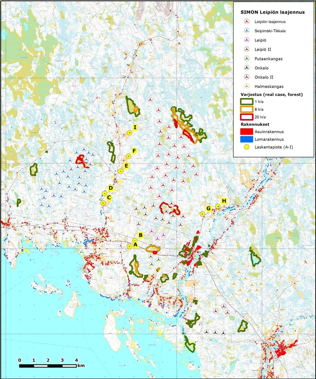 FCG SUUNNITTELU JA TEKNIIKKA OY Melu- ja varjostusmallinnukset 18 21) 12.6.2017 Kuva 4.