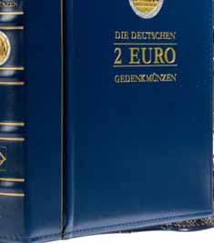 Kuvitettu kansio Saksalaiset 2 euron erikoisrahat Classic OPTIMA-kolikkokansio kaikkien saksalaisten 2 euron erikoisrahojen säilytykseen, Saksan 5 rahapajaa (A, D, F, G, J) sekä yhteisjulkaisut on