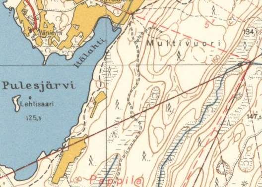 1800-luvun pitäjänkartassa (kuva 9) näkyvät samat elementit kuin Öhmanninkin 1800-luvun puolivälistä olevassa kartassa: Itäniemen torpan pellot sekä alueen halki lounaasta koilliseen kulkeva tielinja.