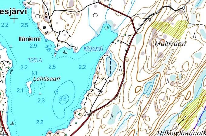 Kuva 2. Selvitysalueen sijainti. Pohjakartta (c) Maanmittauslaitos 06/2017 1.