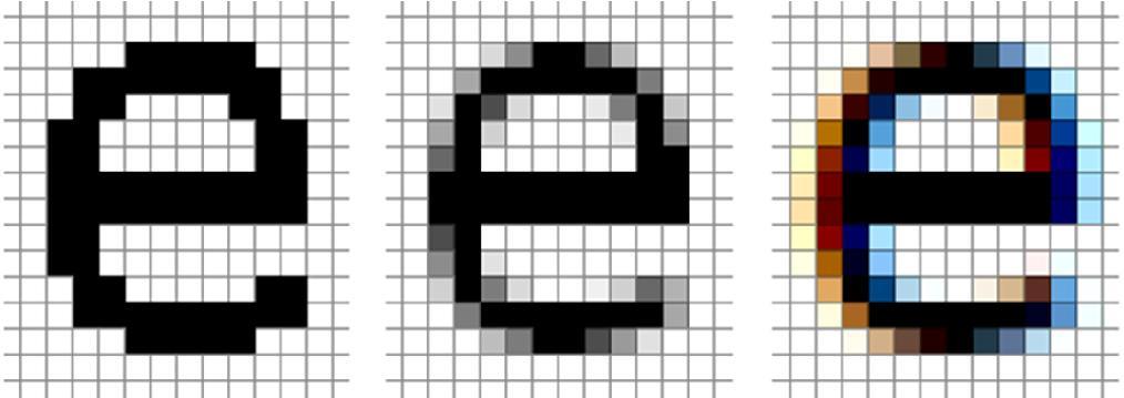 Digitaalisen fontin valintaan vaikuttaa fontin luettavuus reunanpehmennyksen (engl. antialiasing) ollessa päällä.