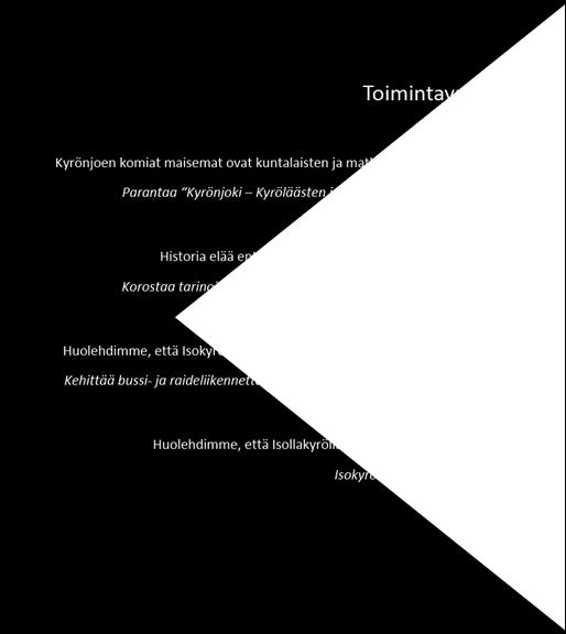 Tulemme strategian mukaisesti parantamaan Kyrönjoen maisema-alueita sekä alueen matkailu- sekä virkistyskäyttöä.