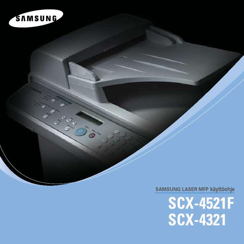 Yksityiskohtaiset käyttöohjeet ovat käyttäjänoppaassa Käyttöohje SAMSUNG SCX-4521F Käyttöohjeet SAMSUNG SCX-4521F Käyttäjän opas